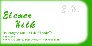 elemer wilk business card